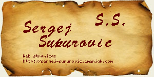 Sergej Supurović vizit kartica